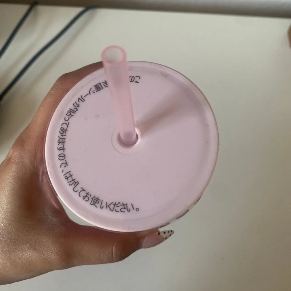 2026 Starbucks Japan Exclusive Sakura Glass Cup with Straw - Picture 2 of 8